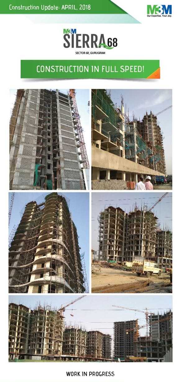Construction status of M3M Sierra in Gurgaon